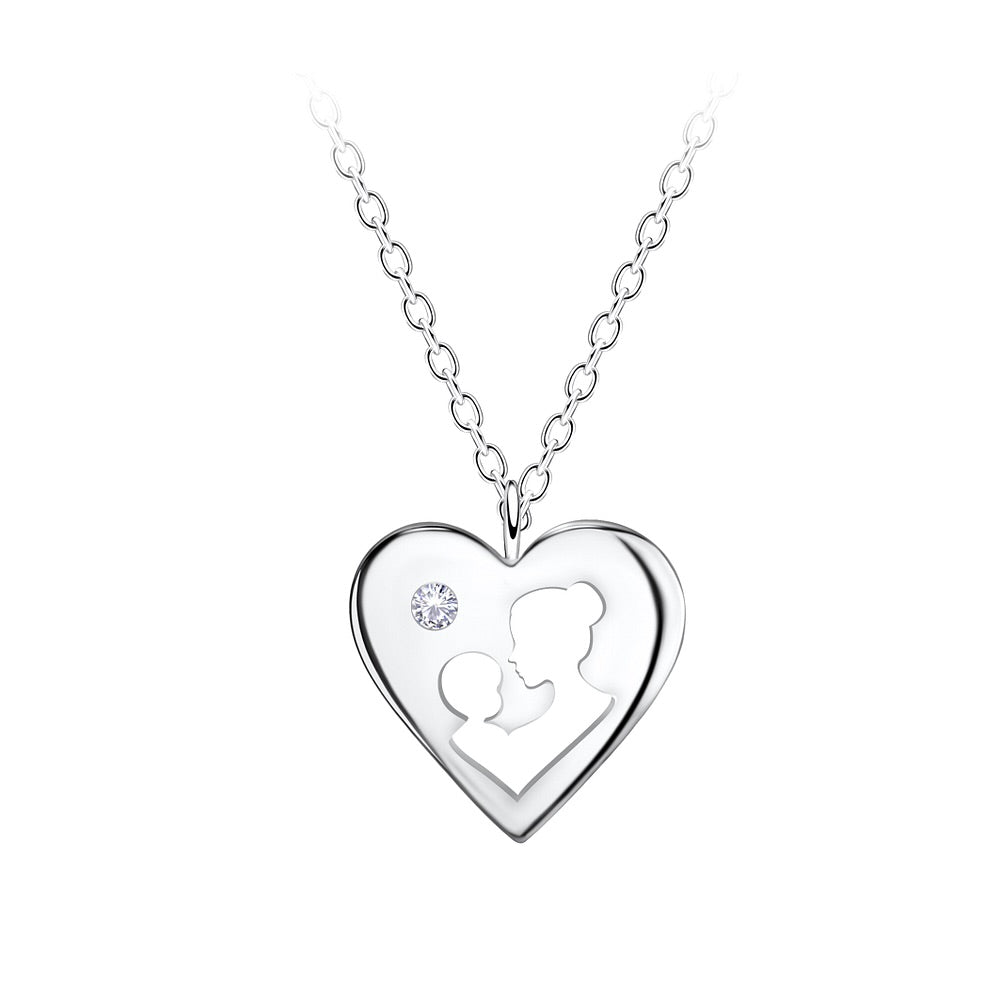 Northern Angels Sterling Silver Mother & Baby Necklace