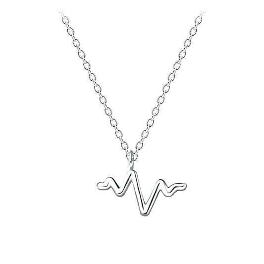 NEW The Northern Angels Sterling Silver Heartbeat Necklace