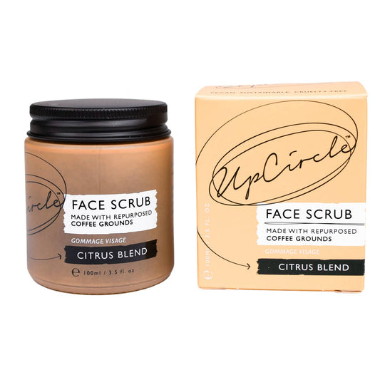 UpCircle Face Scrub with Coffee + Rosehip [Citrus] Vegan Exfoliator
