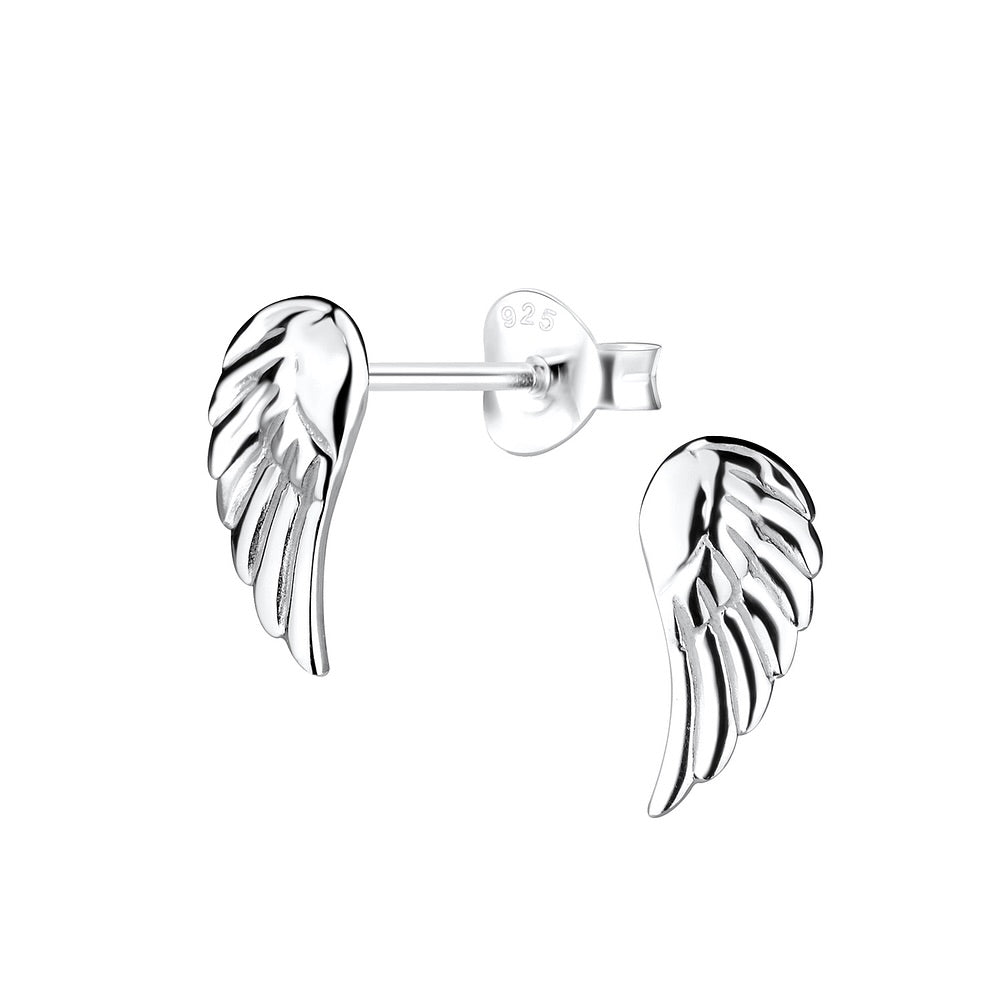 Northern Angels Sterling Silver Wing Ear Studs