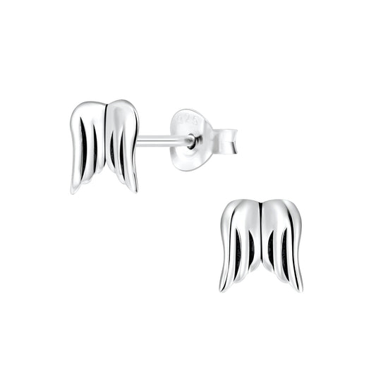Northern Angels Sterling Silver Wing Ear Studs