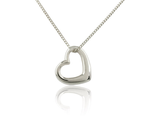 Northern Angels Sterling Silver Heart Pendant