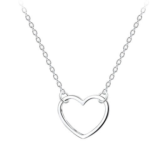 Northern Angels Sterling Silver Heart Necklace